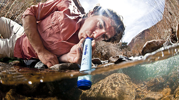 LifeStraw Personal Water Filter in Use