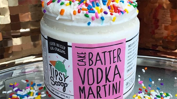 Cake Batter Ice Cream Vodka Martini from Tipsy Scoop NYC